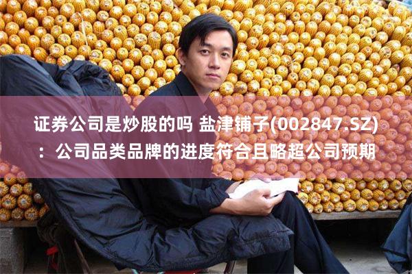 证券公司是炒股的吗 盐津铺子(002847.SZ)：公司品类品牌的进度符合且略超公司预期