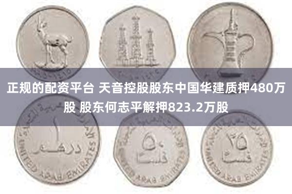 正规的配资平台 天音控股股东中国华建质押480万股 股东何志平解押823.2万股