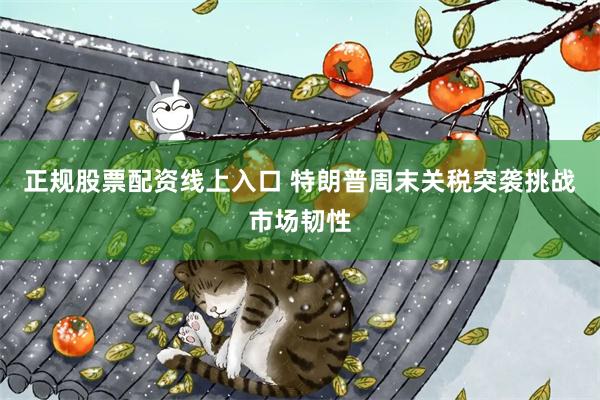 正规股票配资线上入口 特朗普周末关税突袭挑战市场韧性